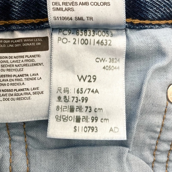 LEVI'S 501 Premium Denim Shorts Classic Blue Wash - Picture 7 of 9